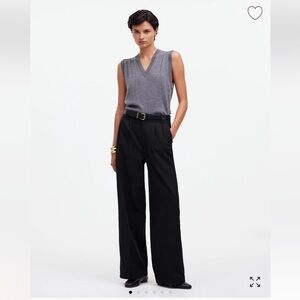 Madewell Harlow Wide-Leg Pant in Drapey Twill